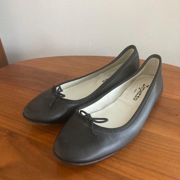 Repetto Cendrillon Ballerina Flat sz. 38.5 (7/7.5 US) Black Leather - Picture 2 of 8